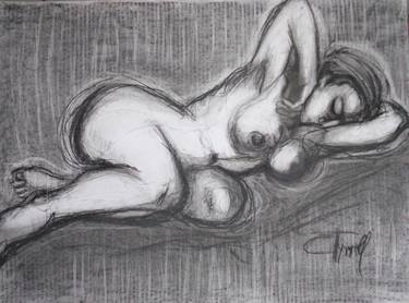 Original Abstract Expressionism Nude Drawings by Carmen Tyrrell
