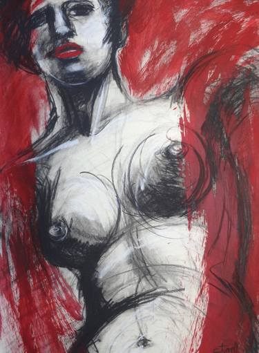 Print of Figurative Nude Drawings by Carmen Tyrrell