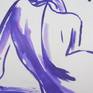 Part of the "Curves" series. Purple ink on paper. Size 50cm x 70 cm (20" x 27.5"). Certificate of Authenticity.