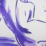 Part of the "Curves" series. Purple ink on paper. Size 50cm x 70 cm (20" x 27.5"). Certificate of Authenticity.