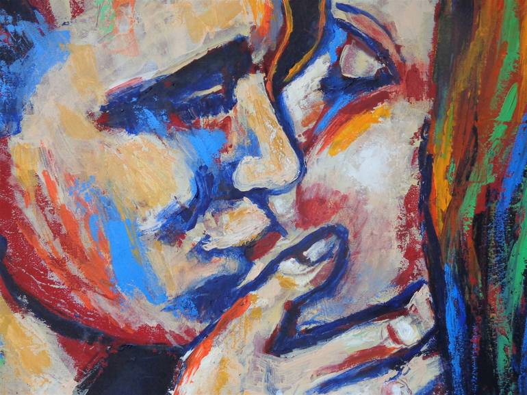 Original Expressionism Love Painting by Carmen Tyrrell