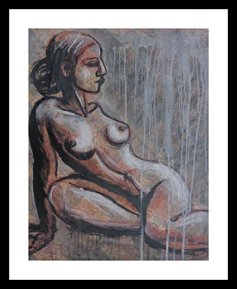 Original Figurative Nude Drawing by Carmen Tyrrell