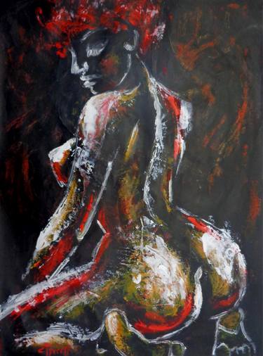 Original Expressionism Nude Paintings by Carmen Tyrrell