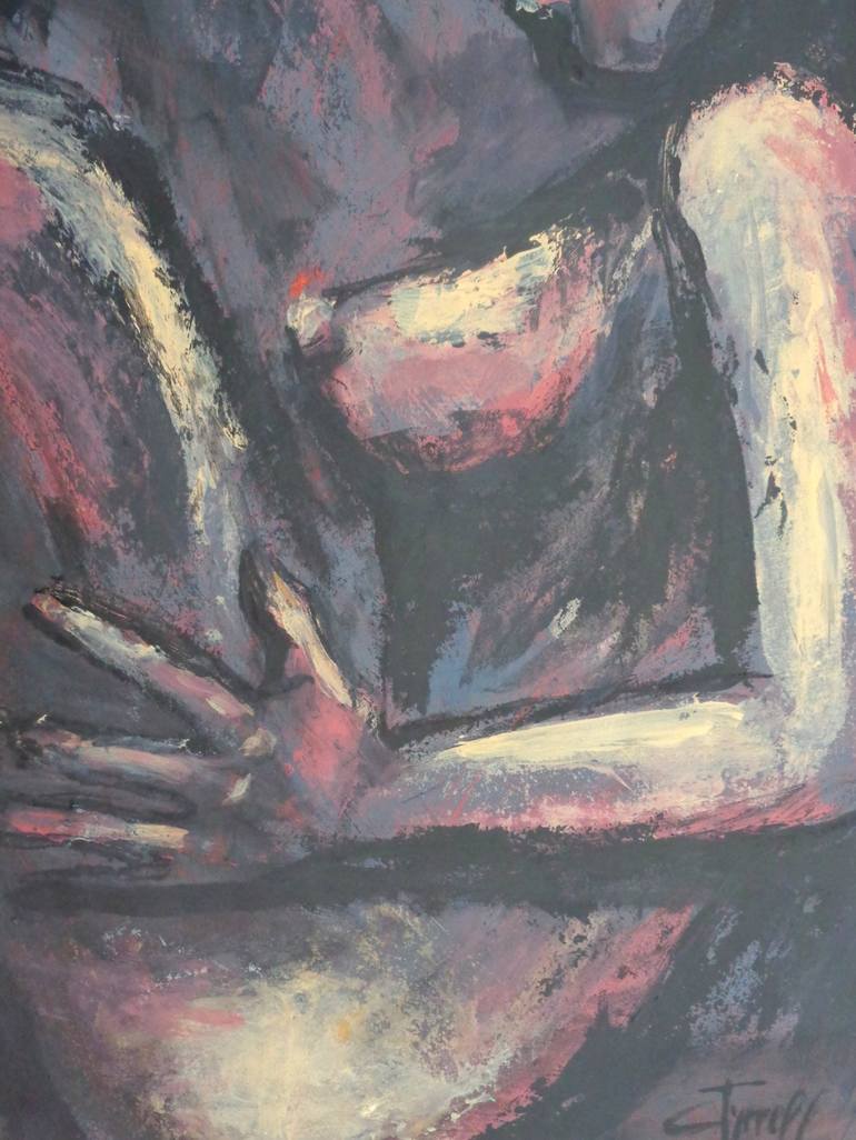 Original Expressionism Nude Painting by Carmen Tyrrell