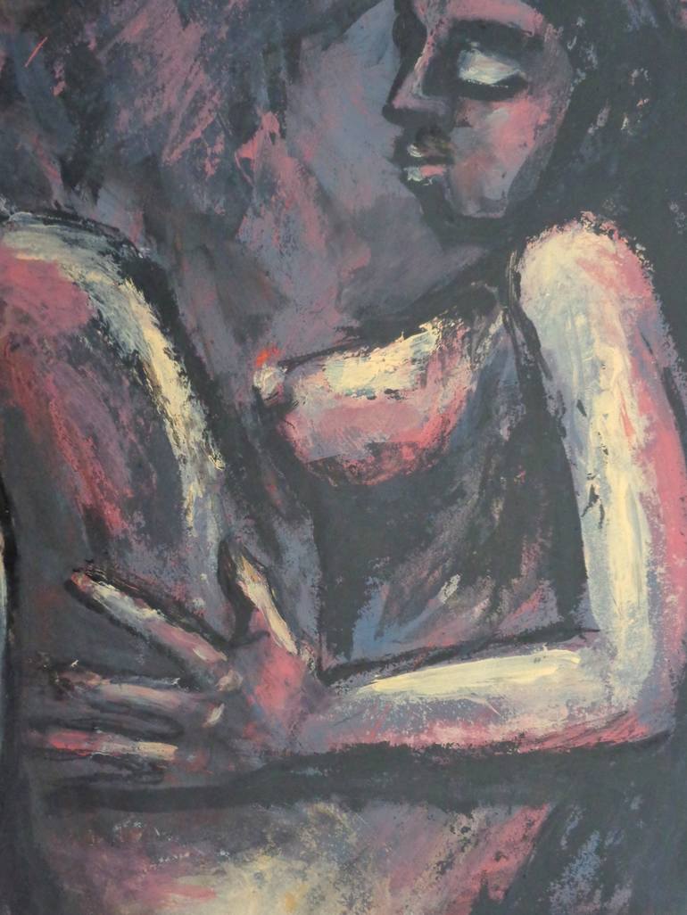 Original Expressionism Nude Painting by Carmen Tyrrell