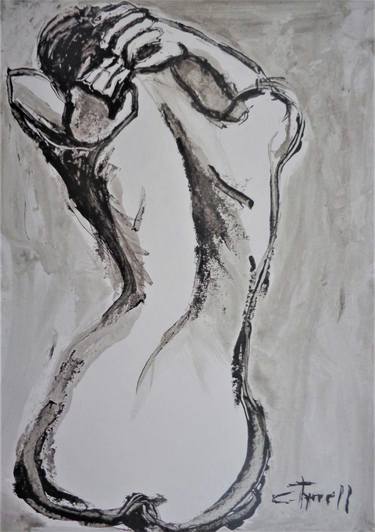 Original Abstract Expressionism Nude Drawings by Carmen Tyrrell