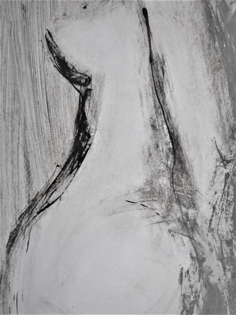 Original Abstract Expressionism Nude Drawing by Carmen Tyrrell