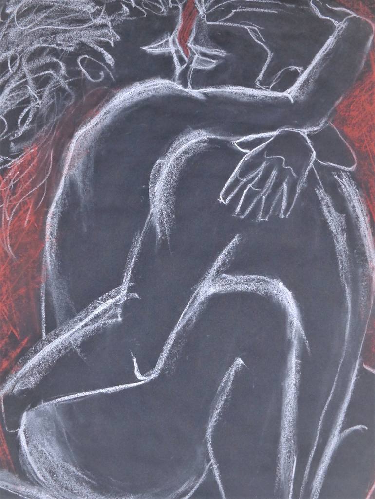 Original Figurative Erotic Drawing by Carmen Tyrrell