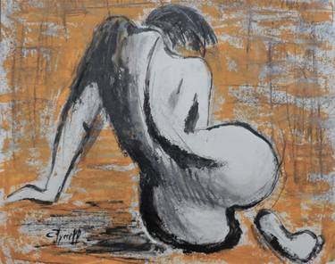Print of Abstract Expressionism Nude Paintings by Carmen Tyrrell