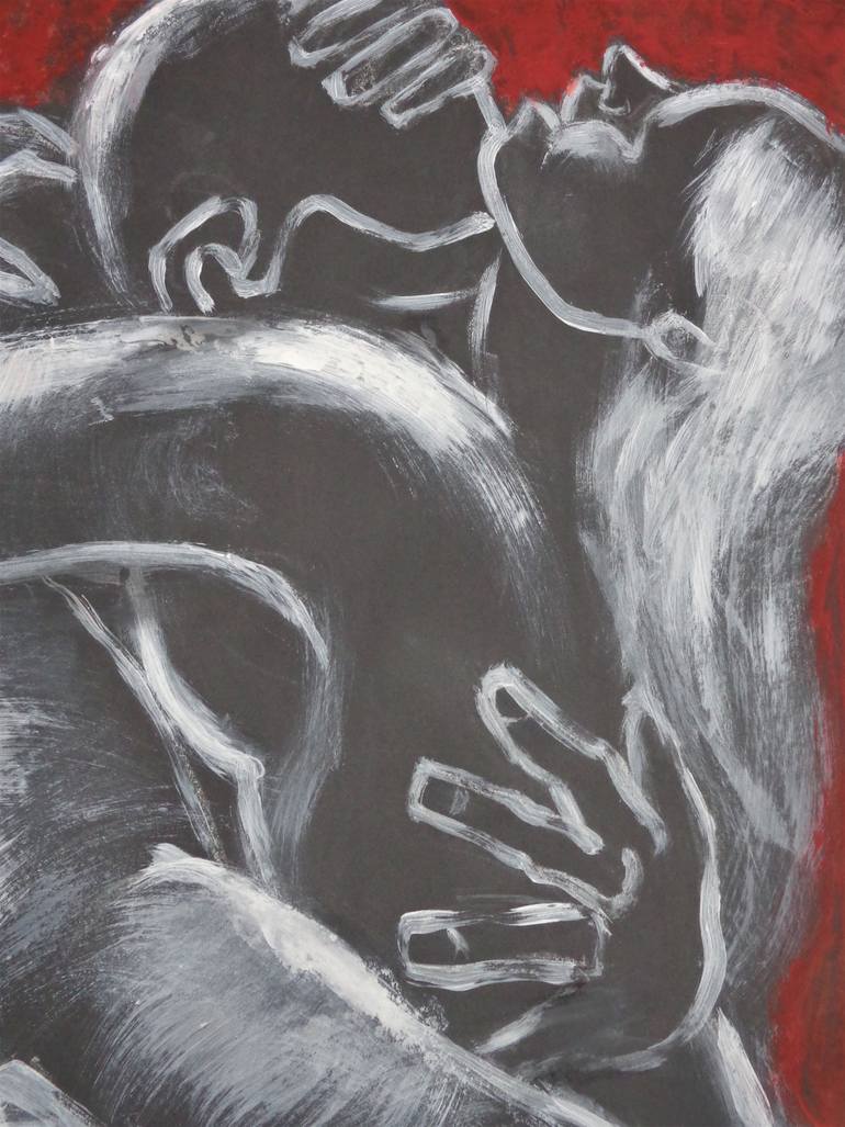Original Expressionism Love Painting by Carmen Tyrrell