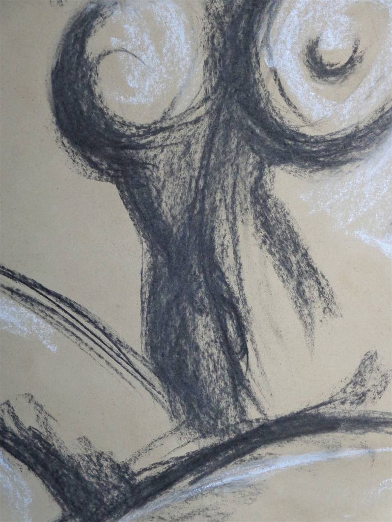 Original Fine Art Nude Drawing by Carmen Tyrrell