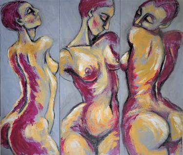 Triptych - Three Pink Graces thumb