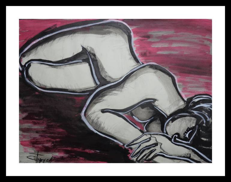 Original Figurative Nude Drawing by Carmen Tyrrell