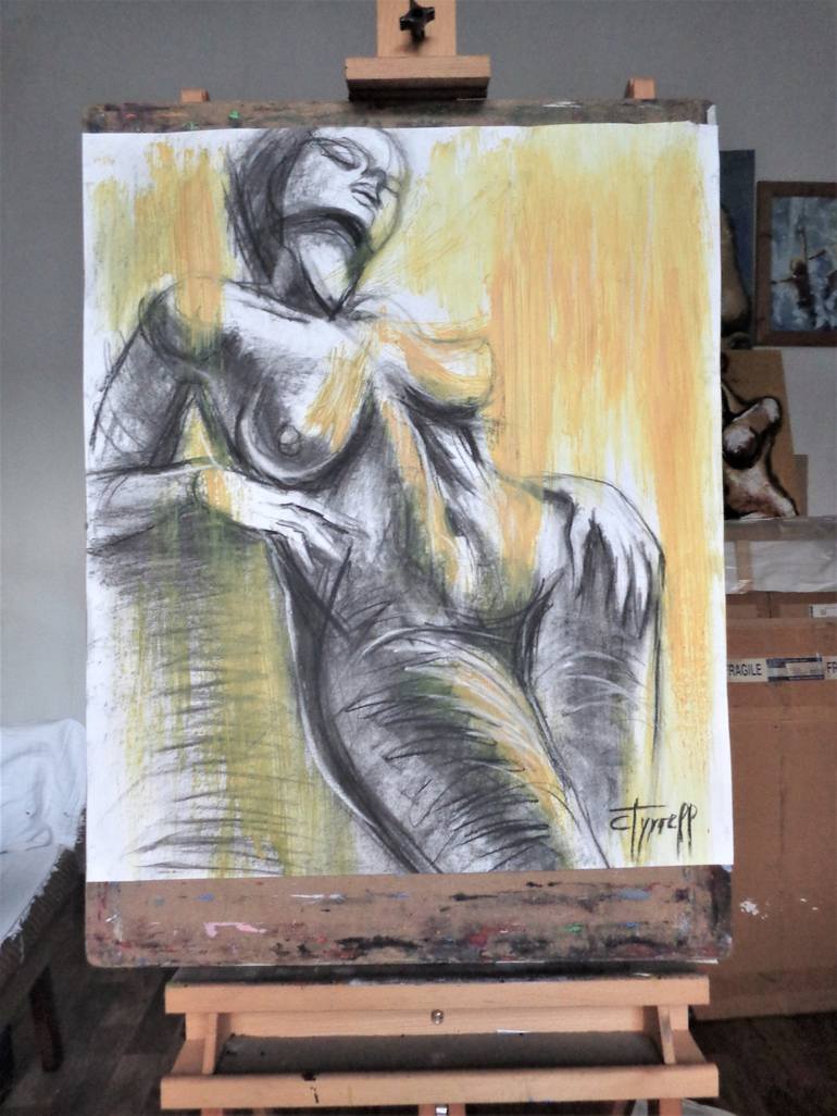 Original Nude Drawing by Carmen Tyrrell