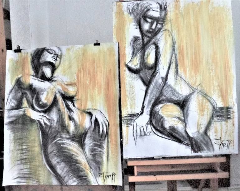 Original Nude Drawing by Carmen Tyrrell