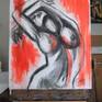 drawing on easel