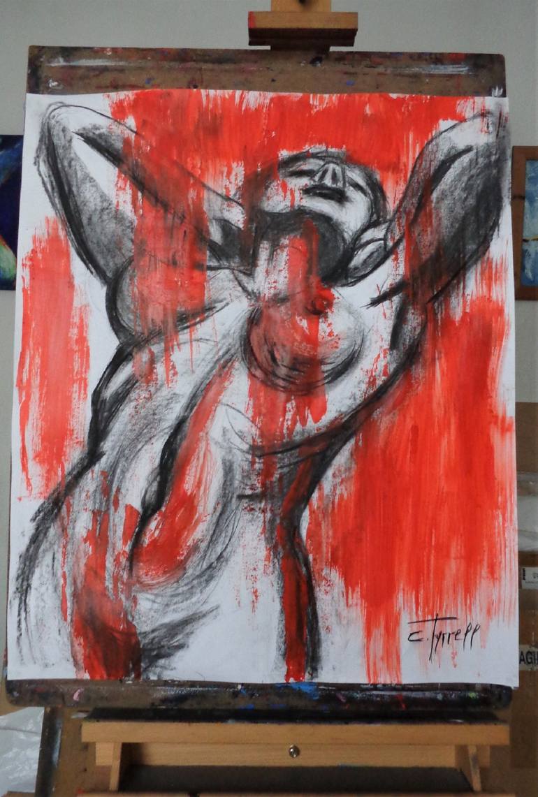 Original Figurative Nude Drawing by Carmen Tyrrell