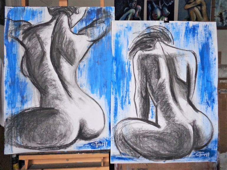 Original Figurative Nude Drawing by Carmen Tyrrell