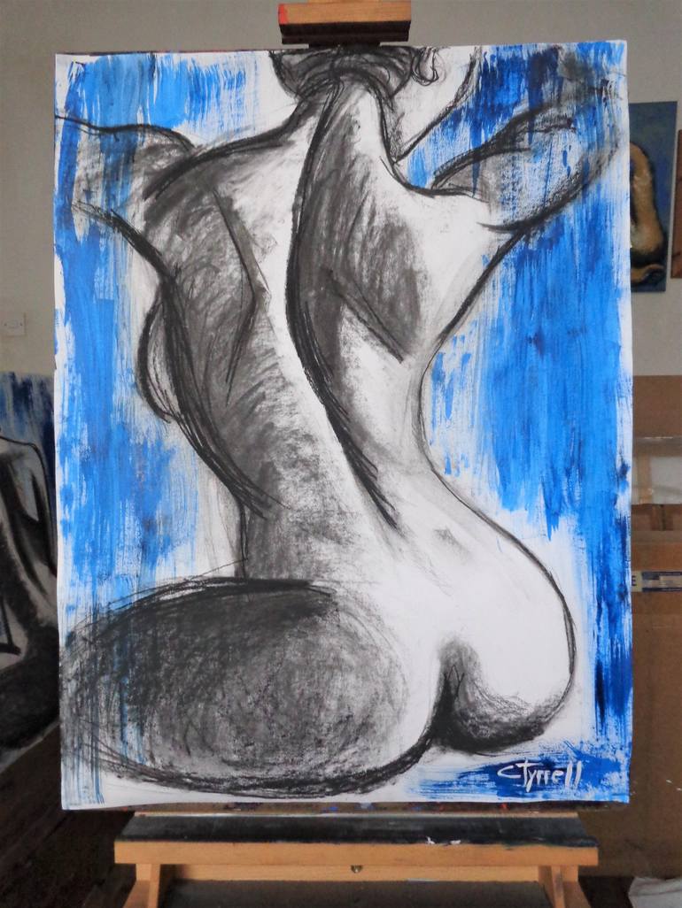 Original Figurative Nude Drawing by Carmen Tyrrell