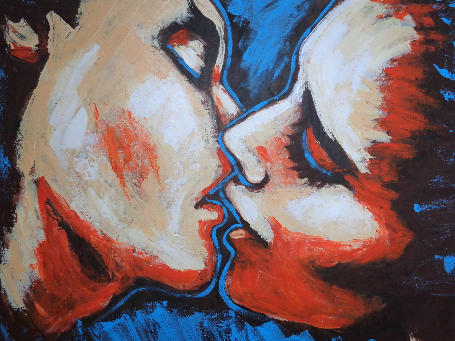 paintings of kissing