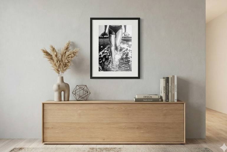 Original Photorealism Water Drawing by Greicie Guerra Attie