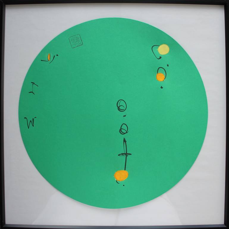 Original Abstract Painting by Min Zou | Conceptual Art on Paper | Why can you never catch up with the tortoise?