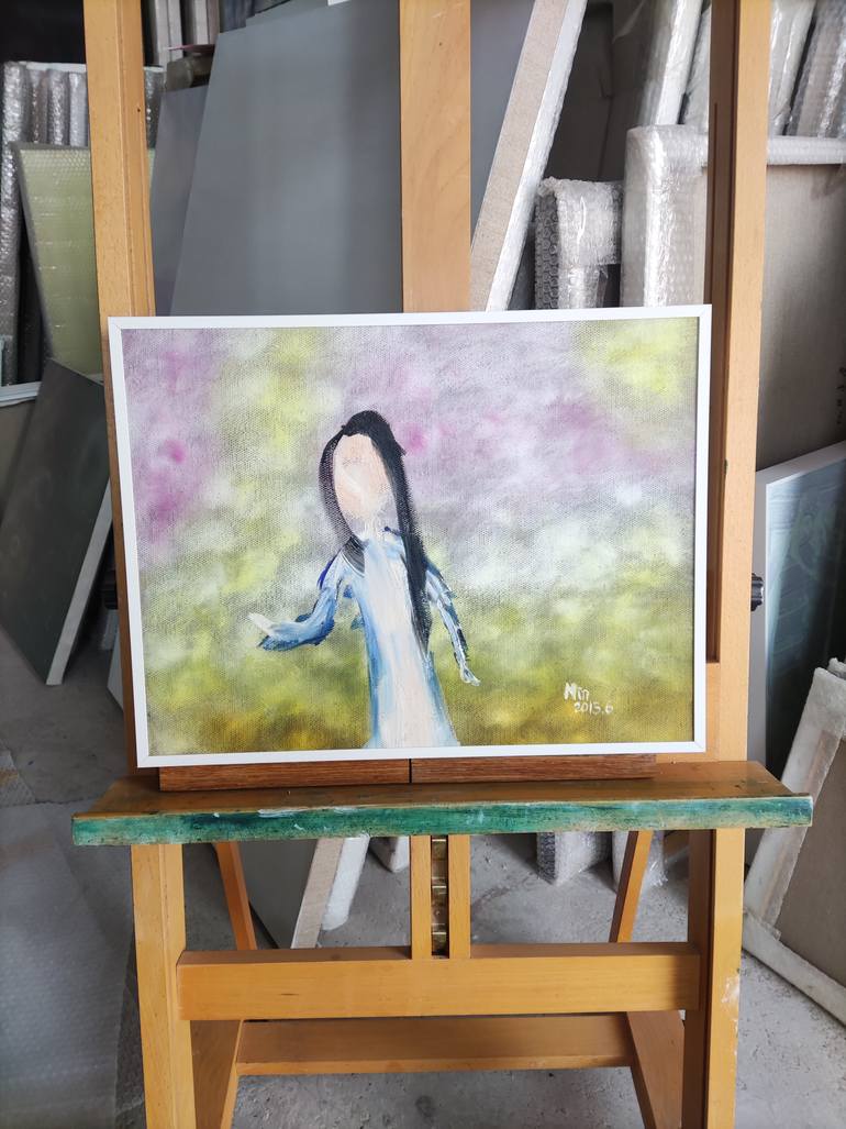 Original Abstract Expressionism People Painting by Min Zou