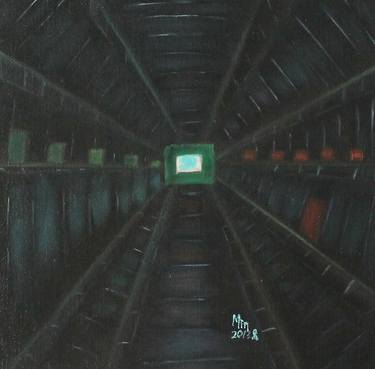 Original Cubism Science/Technology Paintings by Min Zou