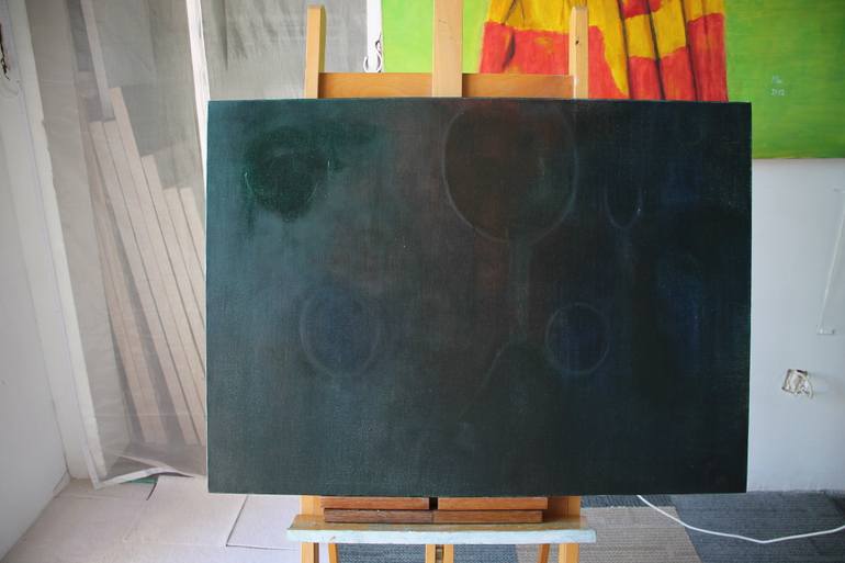 Original Conceptual Abstract Painting by Min Zou