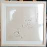 Ink on rice paper.

There is a trace of Cunning...

Mail with this kind of wood-made frame without the pictrue in the frame, and there is a layer of plastic film on the plexiglass on the outer frame, which can be torn off.