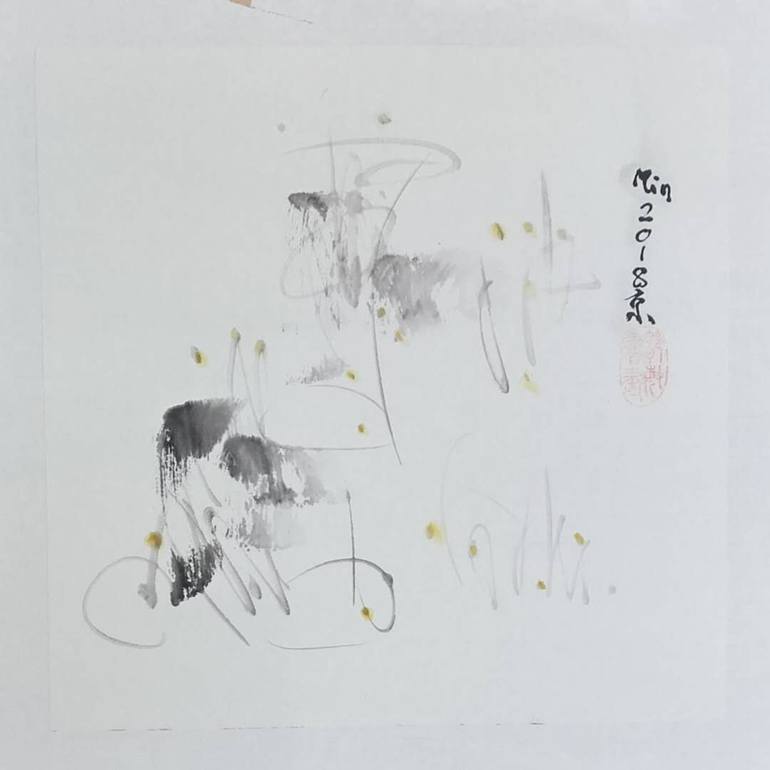 Original Fine Art Abstract Painting by Min Zou