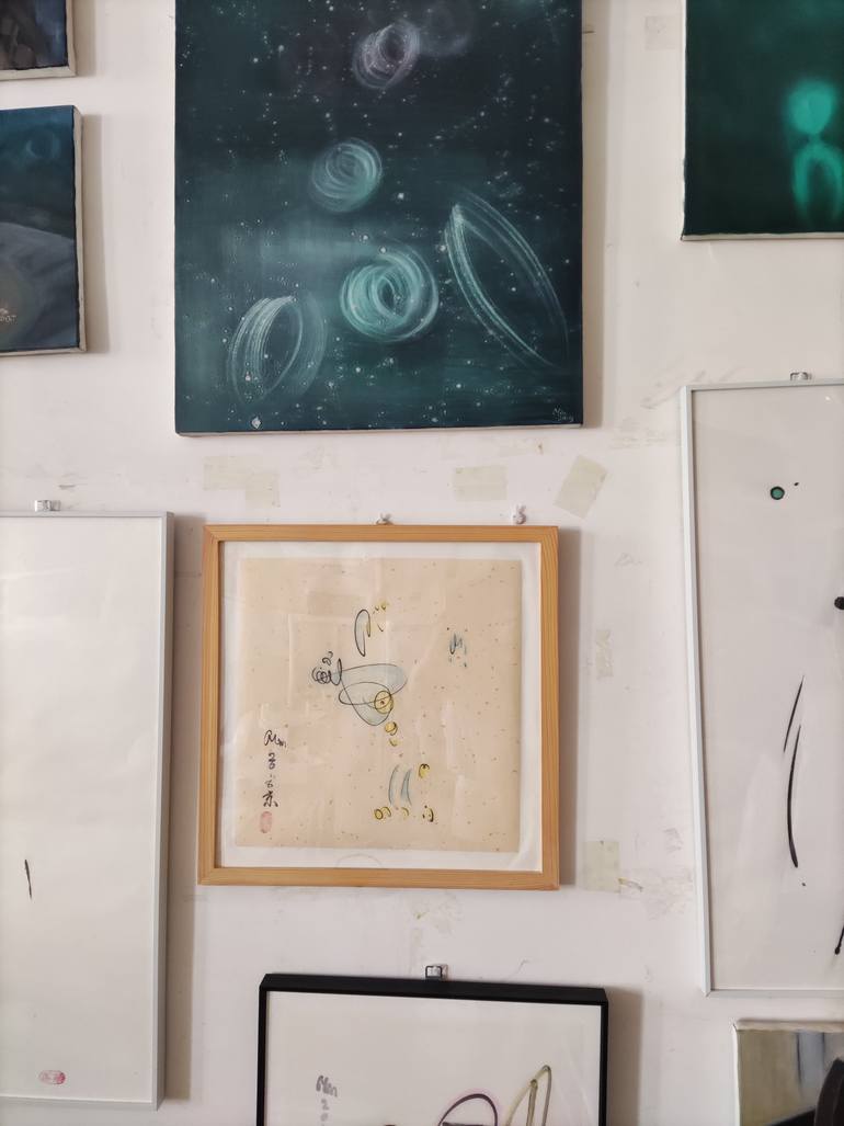 Original Abstract People Painting by Min Zou
