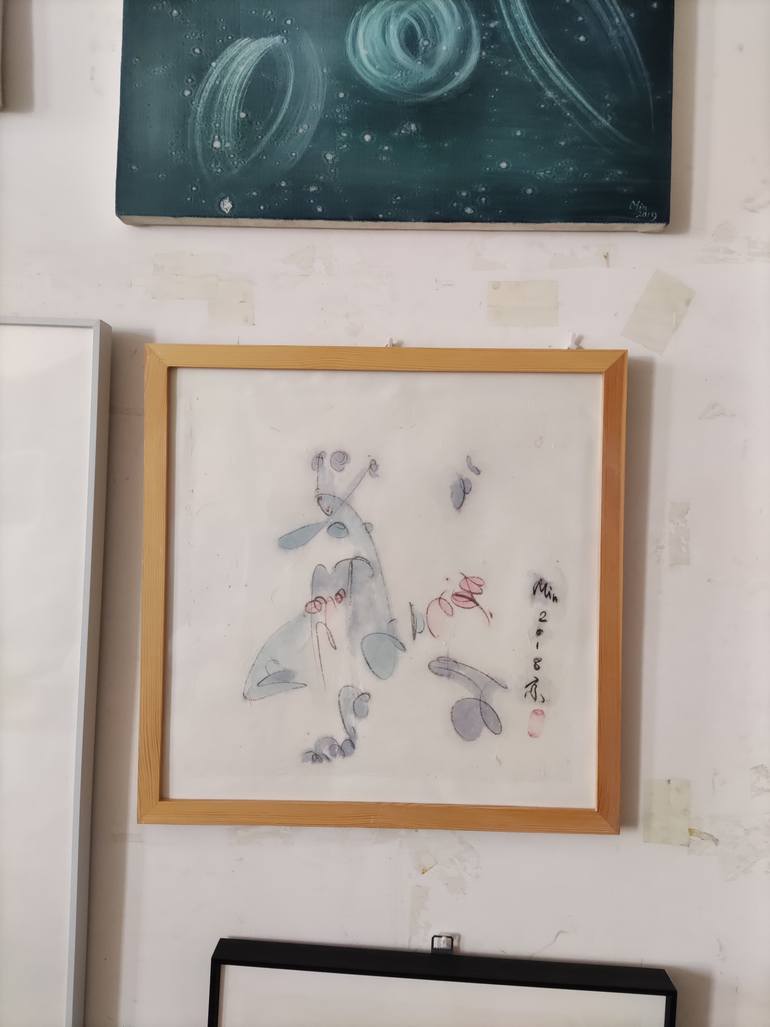 Original Abstract People Painting by Min Zou