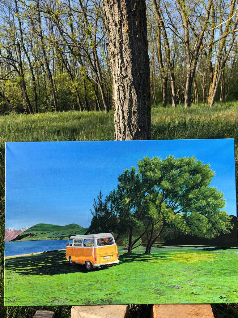 Original Realism Nature Painting by Monika Galantai