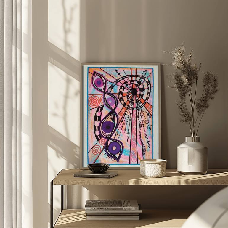 Original Conceptual Abstract Drawing by Leka Soul