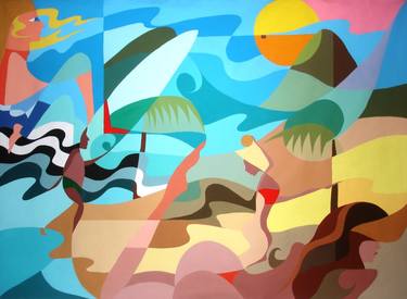 Original Abstract Expressionism Beach Paintings by Rodrigo Andriàn