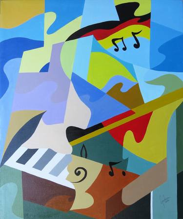 Original Abstract Expressionism Music Paintings by Rodrigo Andriàn