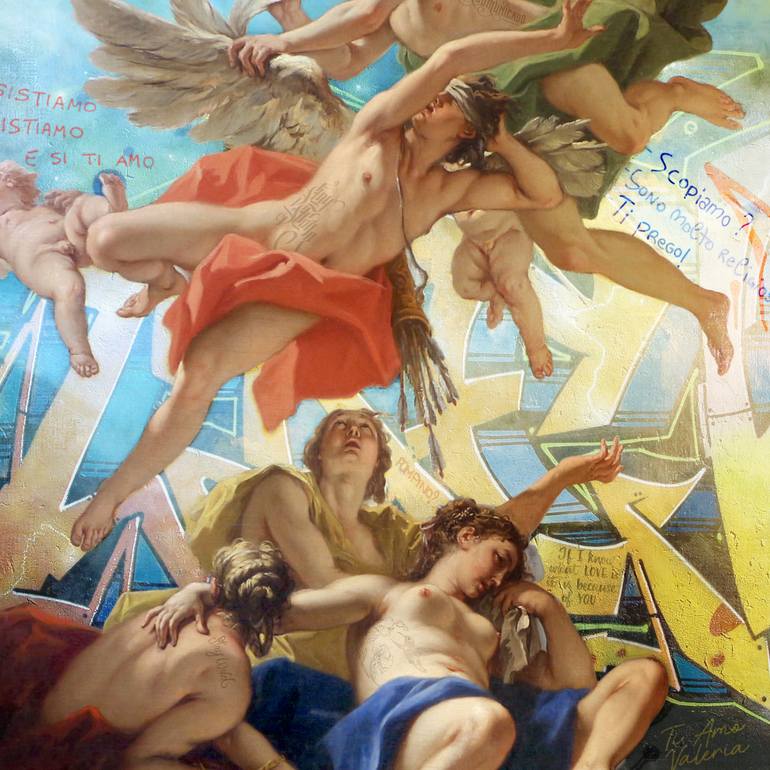 Original Classicism Classical Mythology Mixed Media by Marco Battaglini