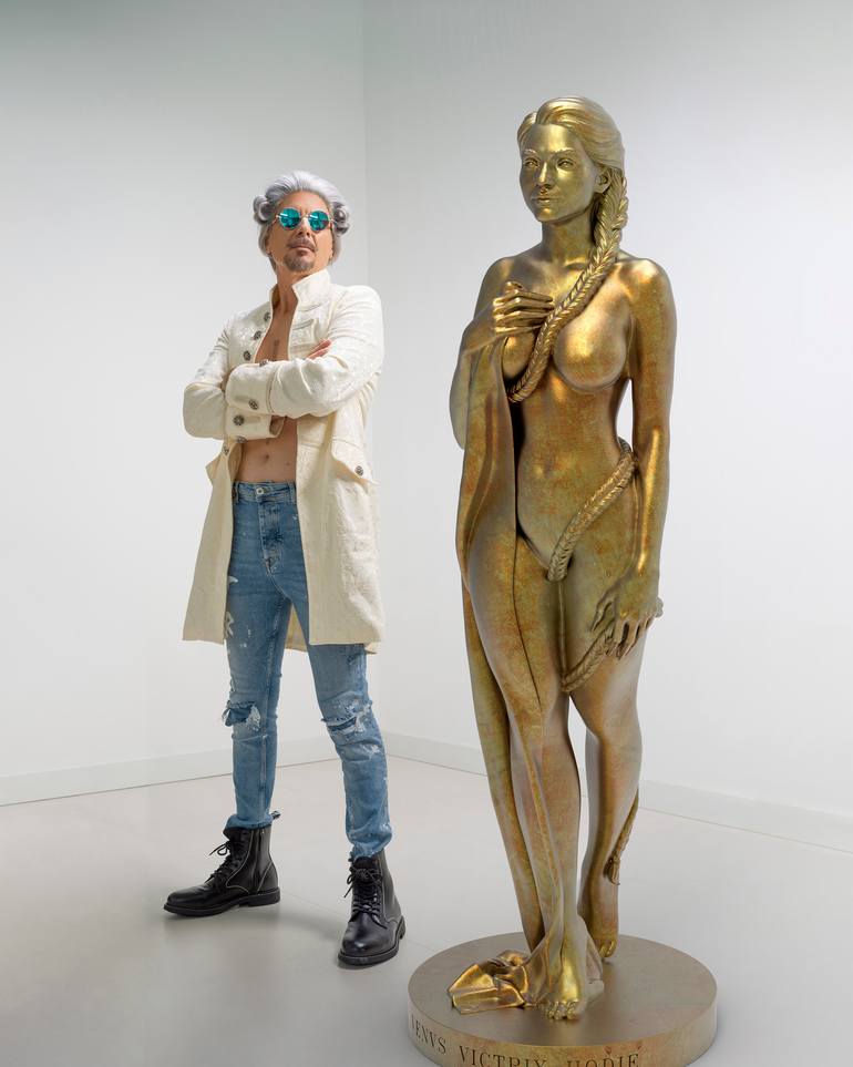 Original Conceptual Pop Culture/Celebrity Sculpture by Marco Battaglini