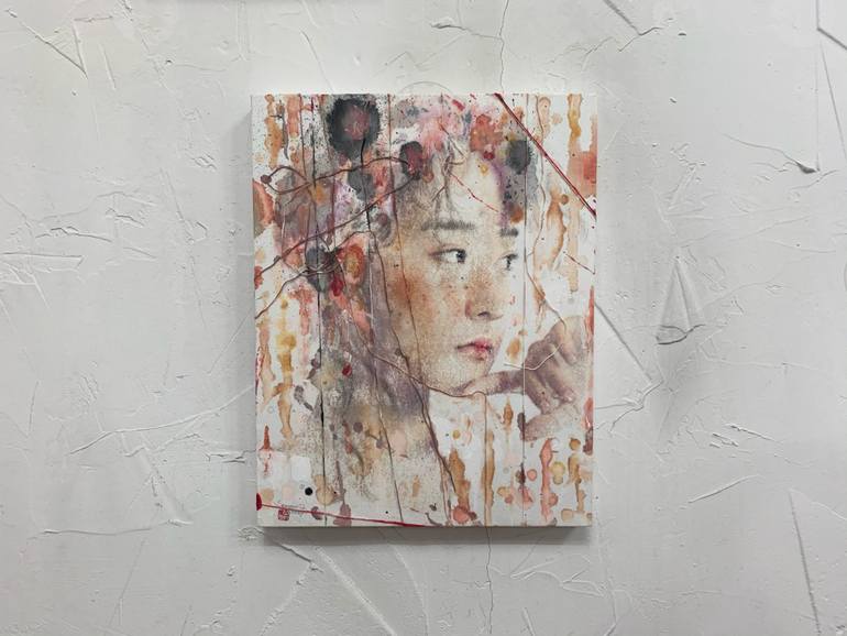 Original Abstract Expressionism Women Painting by Seungeun Suh