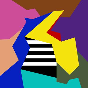 Original Art Nouveau Abstract Paintings by Mounir Tahoum