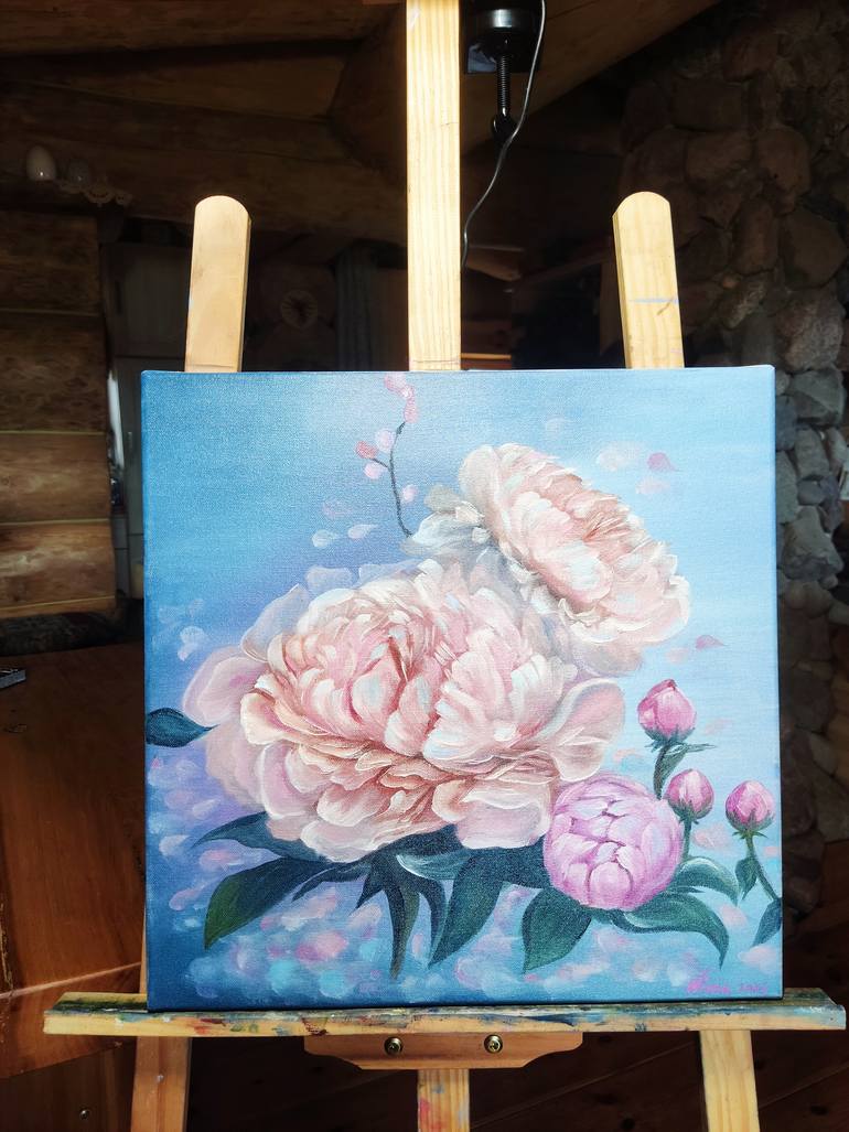 Original Romanticism Botanic Painting by Marina Deenkova