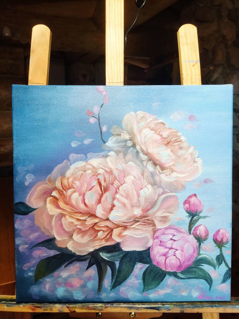 Original Romanticism Botanic Painting by Marina Deenkova