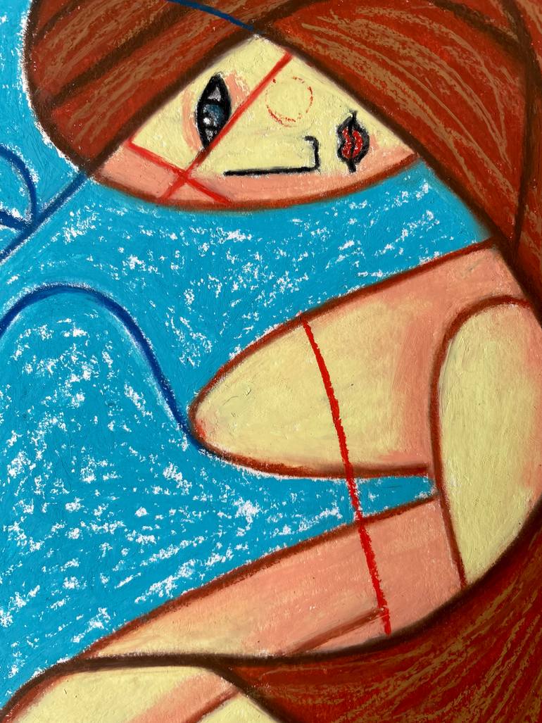 Original Expressionism Women Drawing by Elena Tananaeva