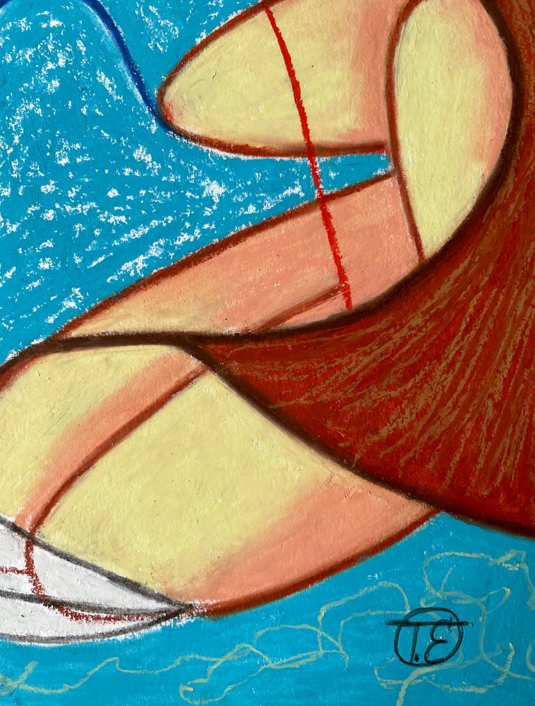 Original Expressionism Women Drawing by Elena Tananaeva