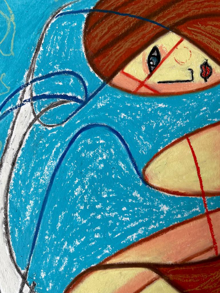 Original Expressionism Women Drawing by Elena Tananaeva