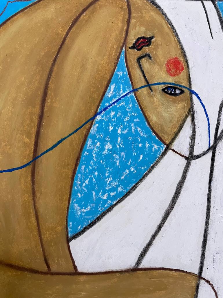 Original Expressionism Women Drawing by Elena Tananaeva