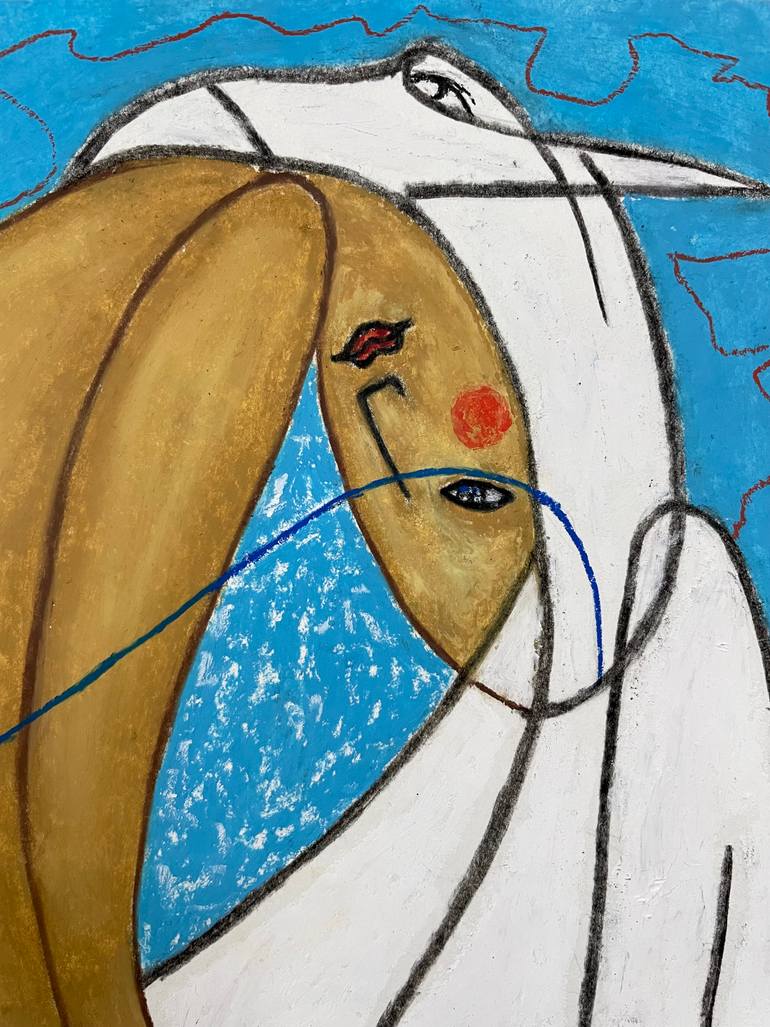 Original Expressionism Women Drawing by Elena Tananaeva