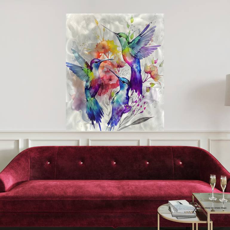 Original Art Deco Animal Mixed Media by Cris X