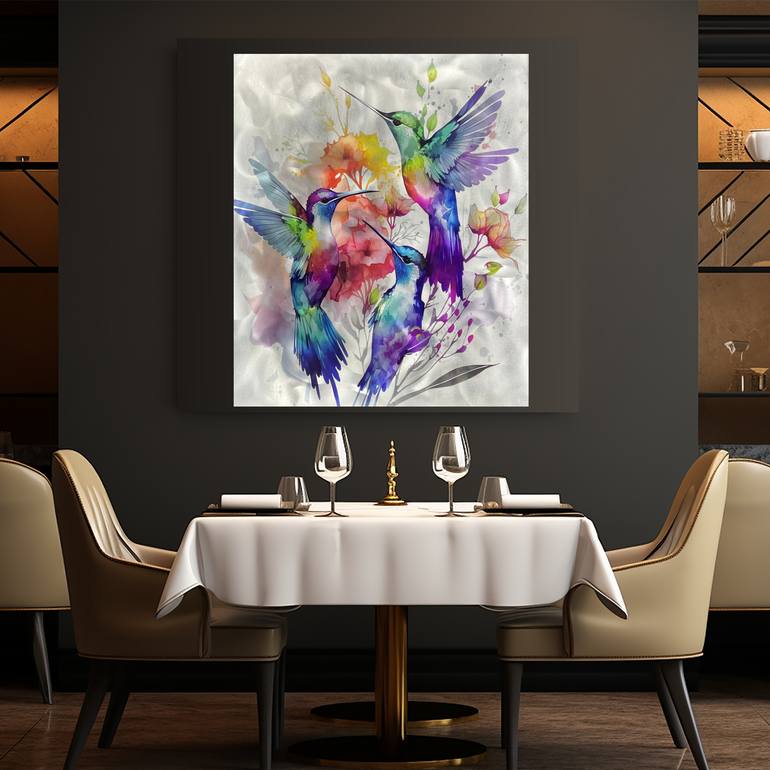 Original Art Deco Animal Mixed Media by Cris X
